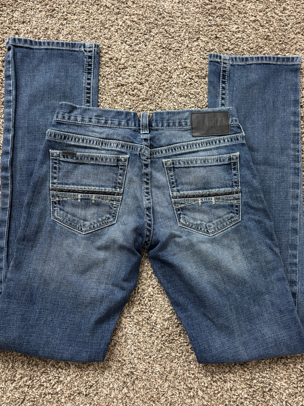 Ariat M7 Slim Straight Leg Denim Western Jeans Cowboy Rodeo Men Size 31X38